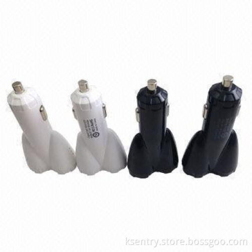 New Design Dual USB Car Charger for iPad, Samsung Galaxy Tab 10.1/Note 3, 12-24V, 5V/2.1A